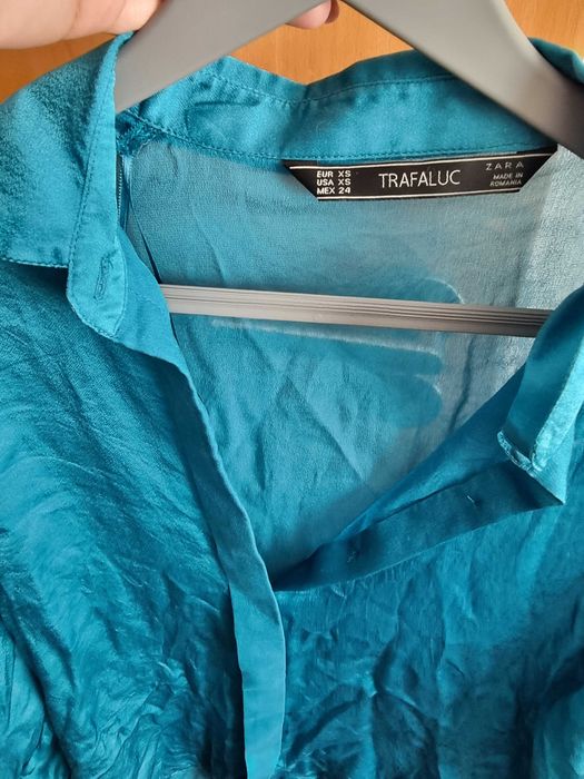 Camisa azul elétrico/ vibrante Zara, tamanho XS