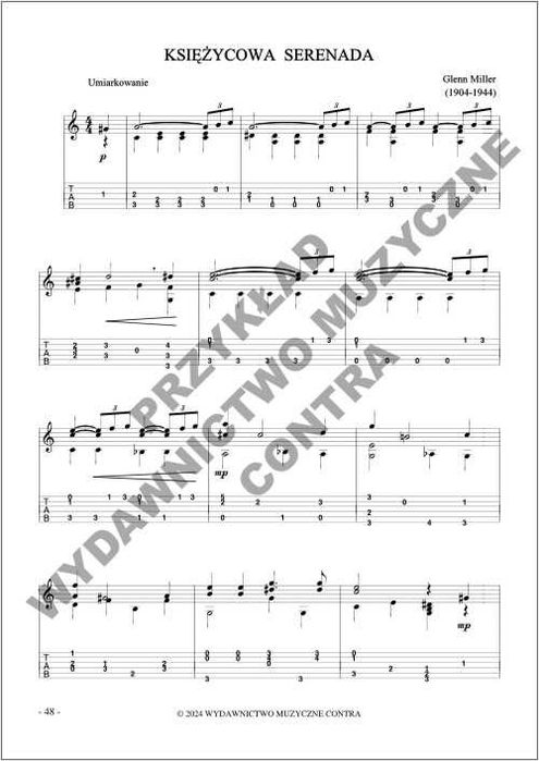Łatwe Kołysanki na gitarę fingerpicking (nuty + tabulatury)