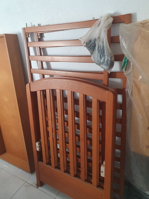 Cherry Wood Bed with Slats