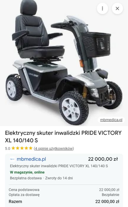 Wózek elektryczny inwalidzki stan idealny nowa bateria