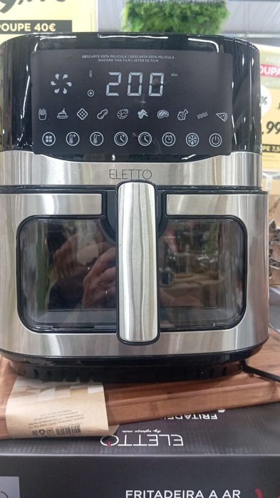 Fritadeira sem óleo 9L
Fritadeira sem óleo 9L de alta capacidade
Potência de 2150W para frituras rápidas
Temporizador de 60 minutos para controle tota