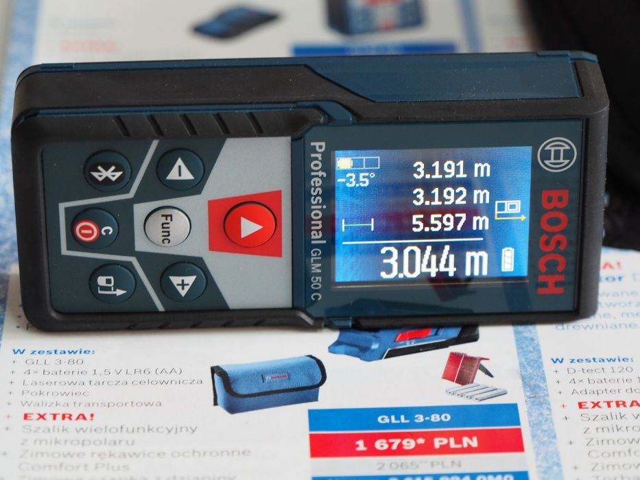 Dalmierz laserowy BOSCH GLM 50 C leica miarka miara+pokrowiec