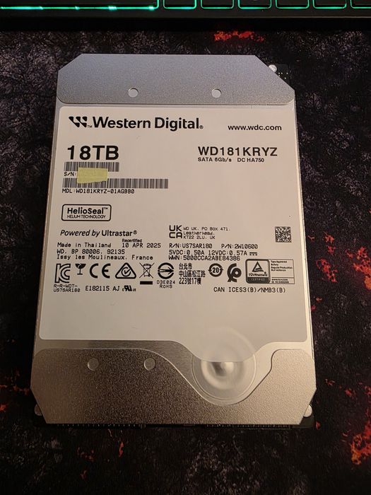 18TB WD Gold / Ultrastar  DC HA750 / Disco Duro / Discos Rígido  / HD