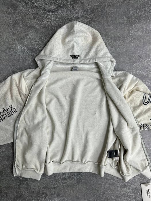 Project G/R protocol index zip up hoodie white зипка зіпка худі біле  S M L