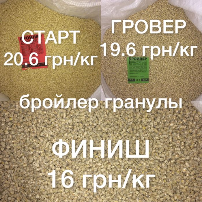 Комбикорма для перепелов, бройлеров, курей