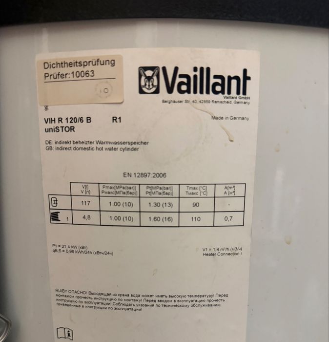 Bojler Vaillant 120 L  cwu