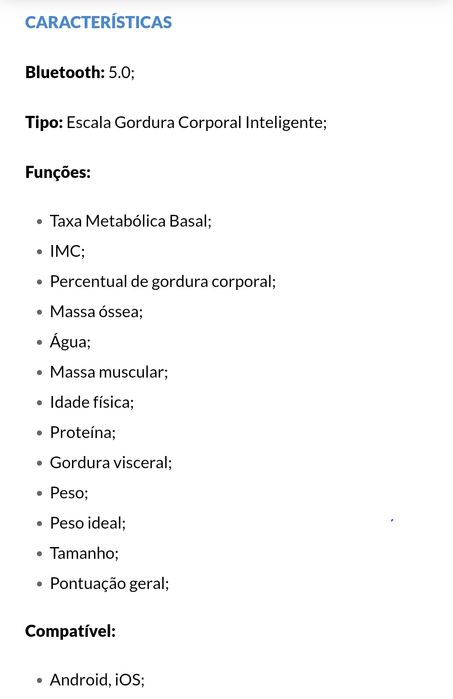 Balança inteligente Xiaomi body composition scale 2