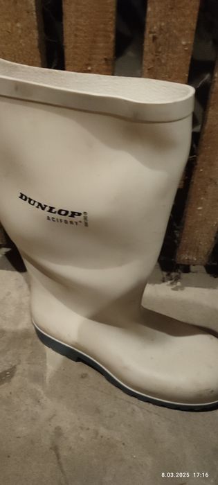 Kalosze buty gumowce Dunlop 42 białe