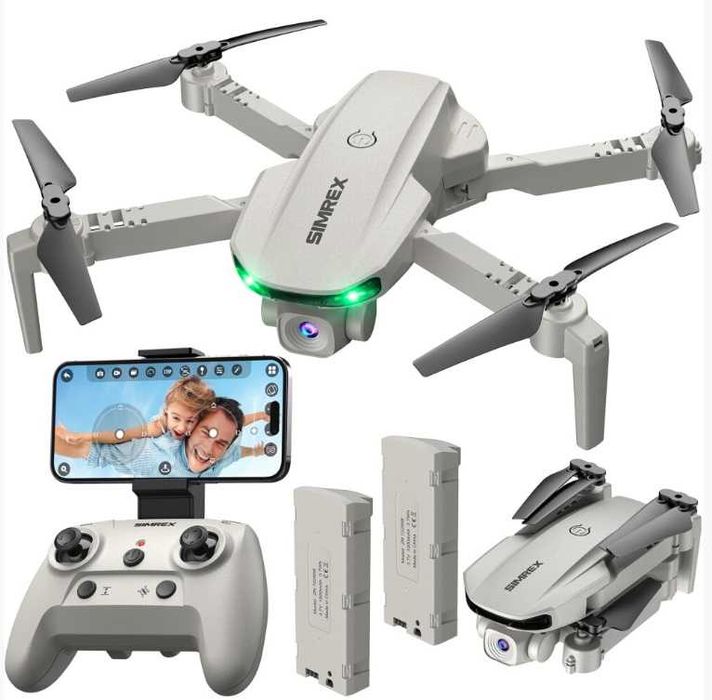 Dron SIMREX X800 z kamera 1080P dla dzieci i dorosłych 2 baterie