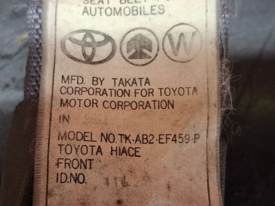 Cinto frente esquerdo TOYOTA HiAce IV (LXH1_, RZH1_, LH1_)