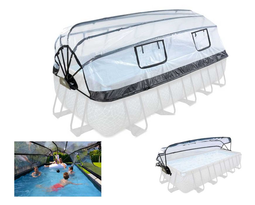 Składany dach kopuła do basenu Exit 540 x 250 cm
