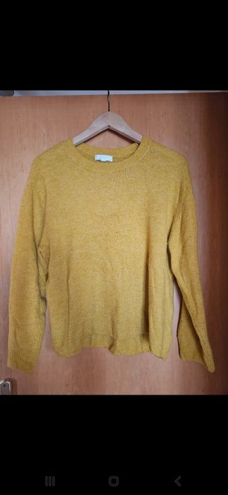 Sweter damski żółty