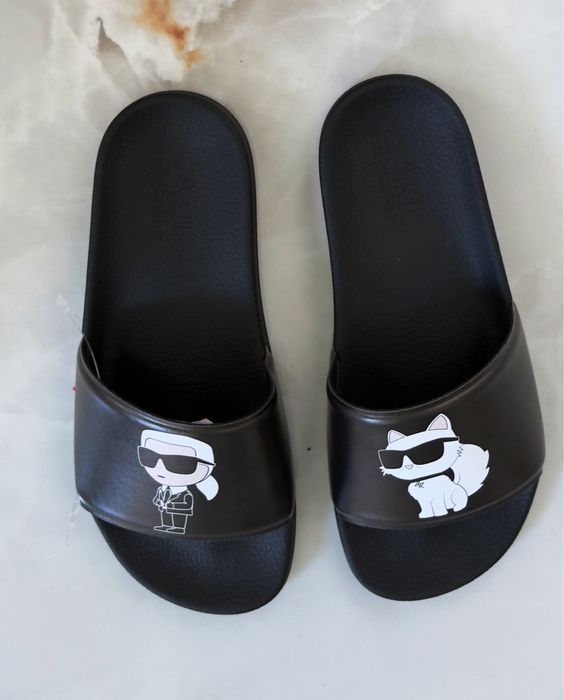 Klapki czarne Karl Lagerfeld. Rozm. 38