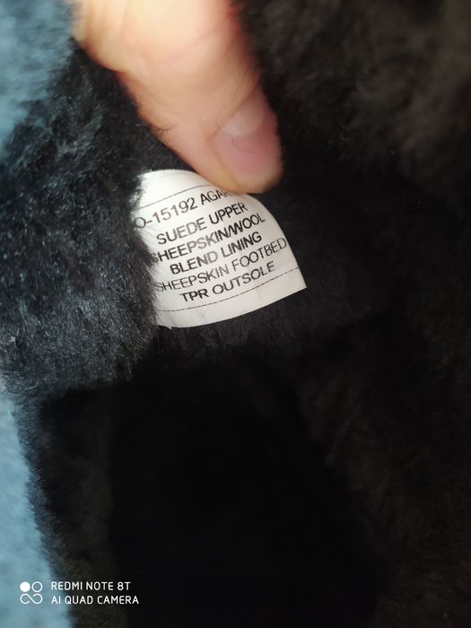 42 /43  27-27,5 cm stopa GOOCE emu wełna skóra naturalna czarne