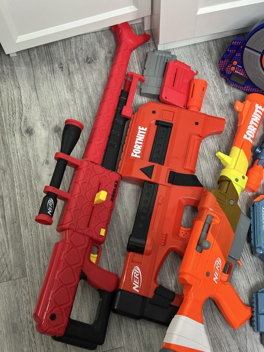 Duzy zestaw NERF- Roblox, Minecraft, Fortnite Brzeg • OLX.pl
