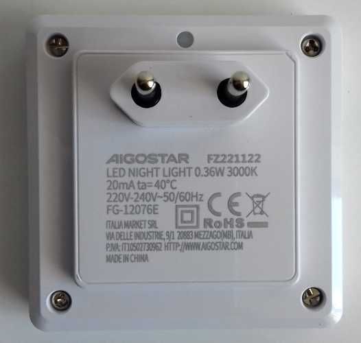 Luz led de presença 0.36W 5 lúmens 3000K