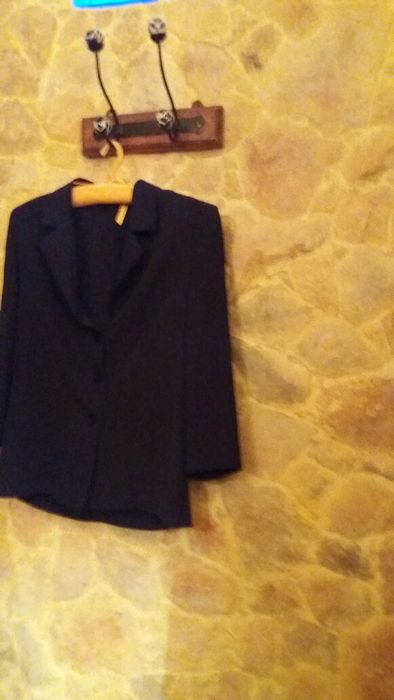 Blazer  vintage "Maja" azul escuro 100% poliester.