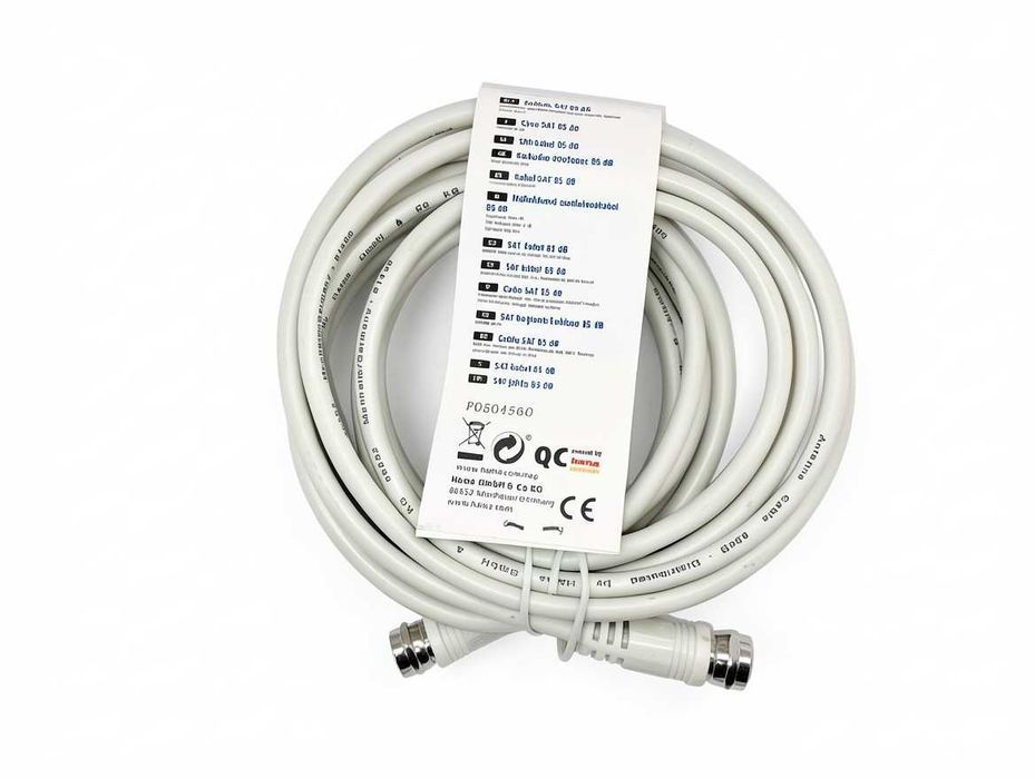 N156 Kabel Antenowy SAT Hama Classic Line F Plug F Stecker 3m 85d Nowy