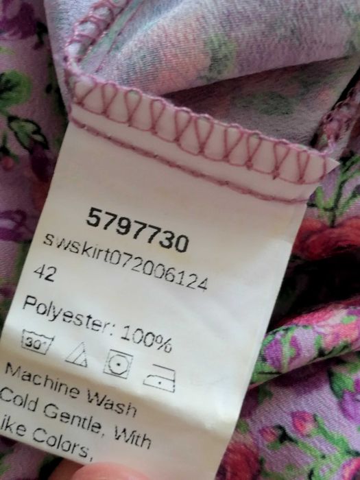 Spódnica w kwiaty midi z rozcięciem Shein XS 34