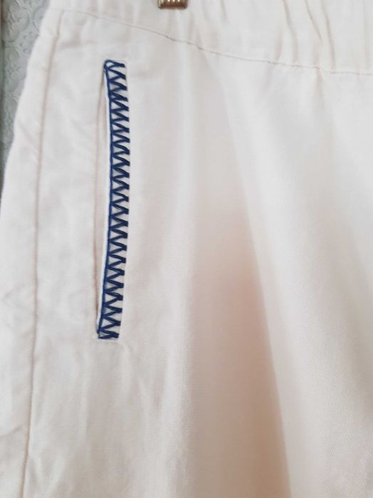 Płócienne, nowe spodnie Zara, L