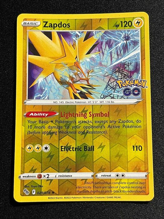 Carta Pokémon GO Zapdos 29/78