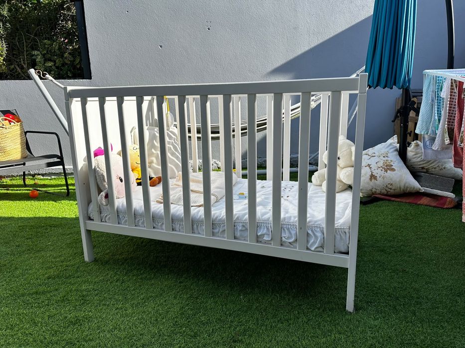 Berço bebe com colchão com 2 ajuste de altura