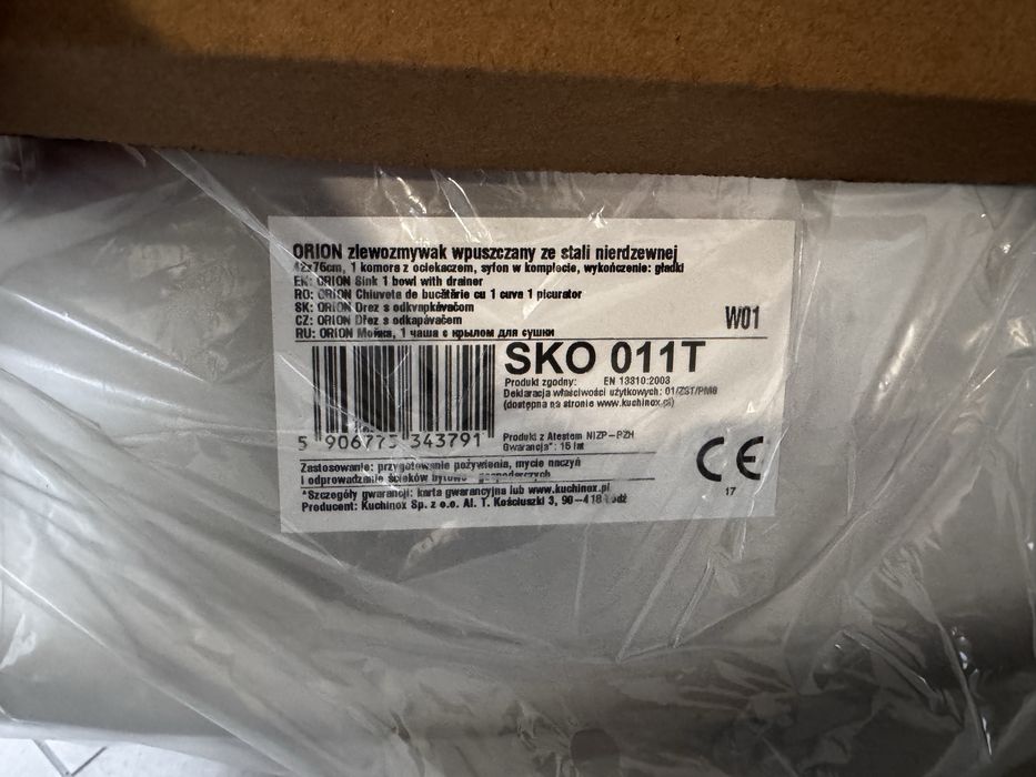 Sprzedam Zlewozmywak Orion SKO 011T + bateria Ferro