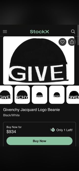 Nowa czapka givenchy