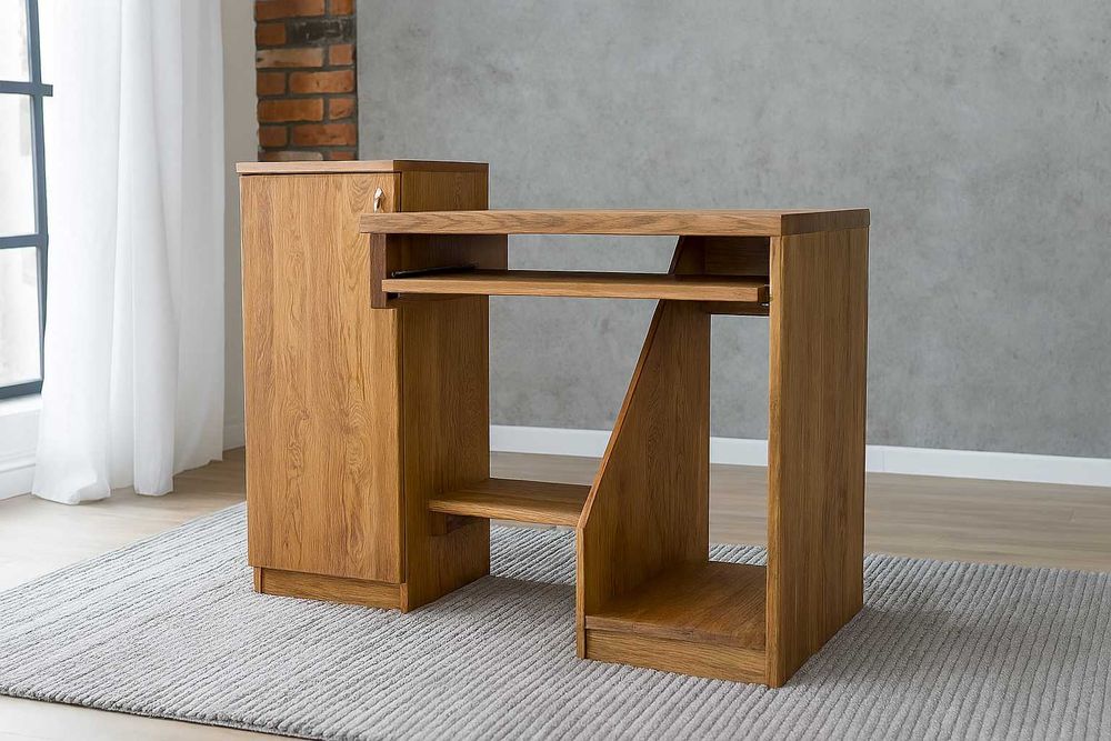 Biurko Dębowe, 100% Lite Drewno Dąb.