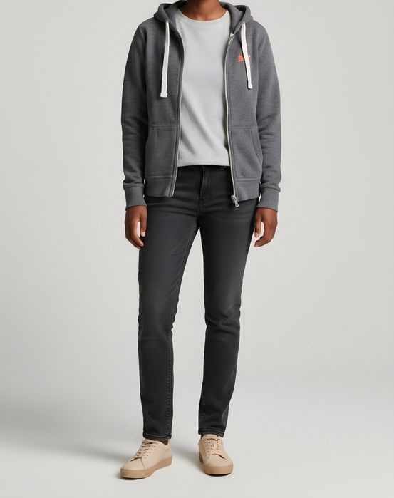 Szara bluza rozpinana superdry 
Rozmiar m 
Stan bardzo dobry 
Szerokość od pachy do pachy 50 cm 
Dlugosc całkowita 62 cm 
WU1