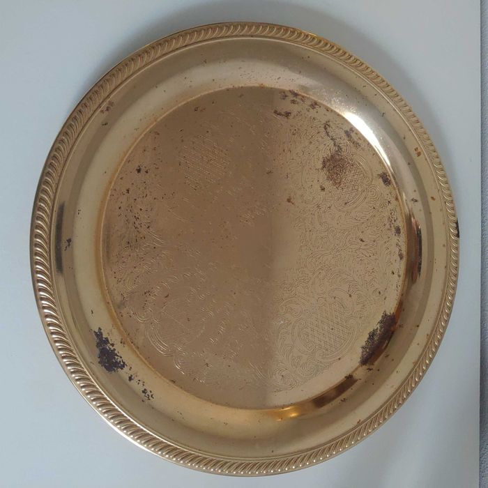 Serviço mesa Conjunto chá café 3 peças folha 24k Antiguidade Velharias