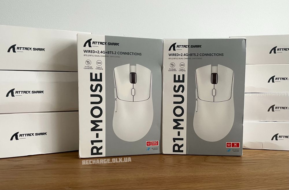 НОВІ Attack Shark R1 18000 DPI Wireless | ІГРОВА БЕЗДРОТОВА Мишка