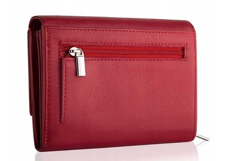Betlewski portfel skóra naturalna czerwony BPD-SS-11 - kobieta ttst91