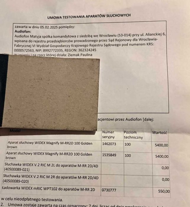 Aparat słuchowy Widex MAGNIFY - Gwarancja