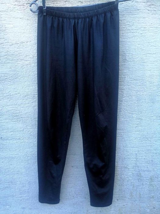 Czarne legginsy z połyskiem, bawełna L/XL