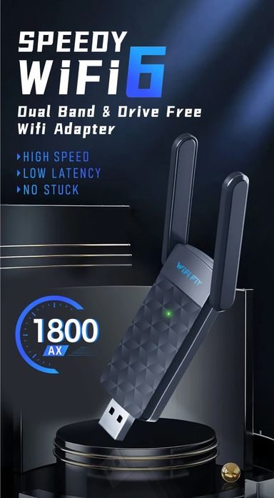 Wi-Fi адаптер WiFi 6 USB 3.0 1800Mbps