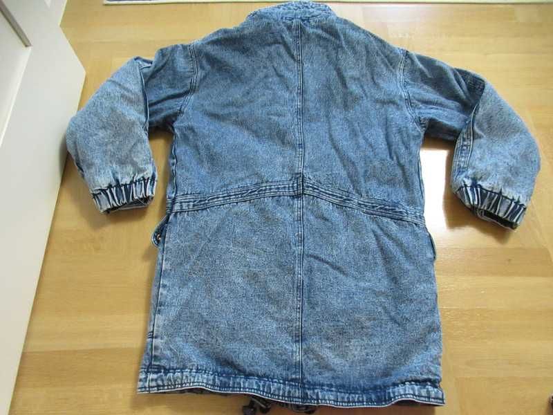 Vingar vintage jeans kurtka pilot ocieplana zimowa S 36 38