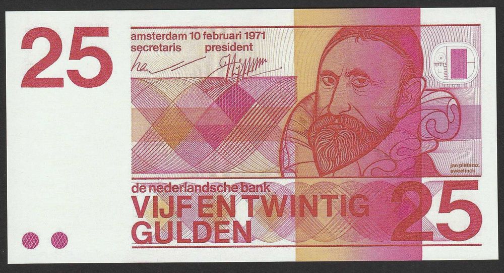 Holandia 25 guldenów 1971