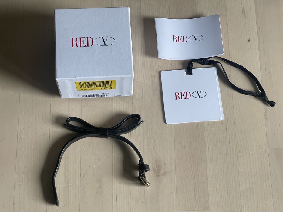 Red Valentino skórzana bransoletka kokardka
