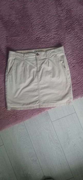 Beżowa spódnica dżinsowa 38