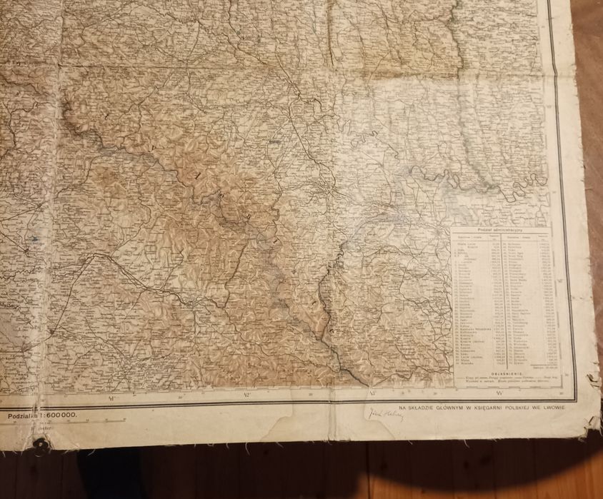 Mapa Galicji (Galicji) przedwojenna