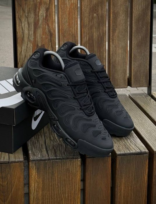 Кросівки Nike Air TN Plus Drift чорні чорно-білі кроссовки найк дріфт тн