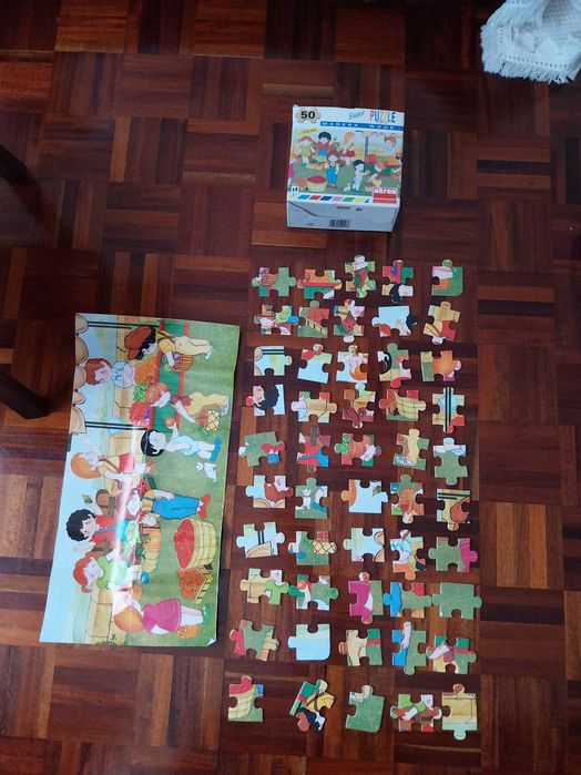 Puzzle de madeira, 50 peças, com poster, Akros Educativo