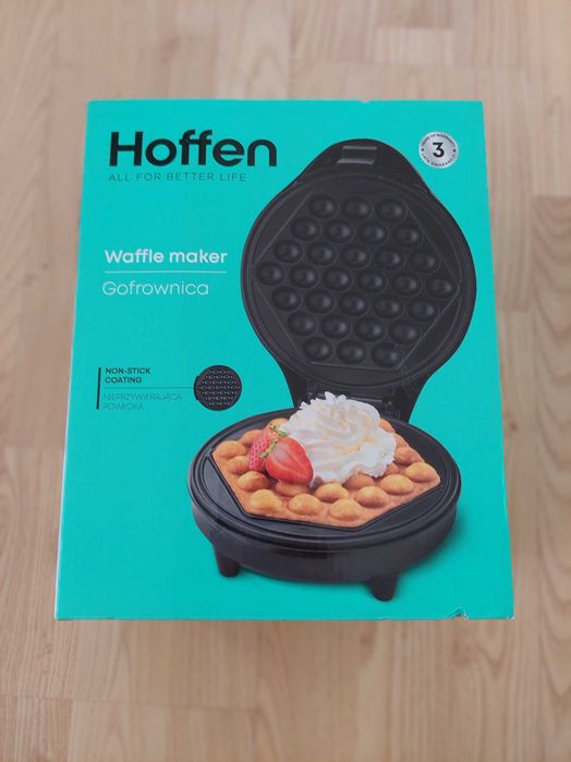 Gofrownica marki Hoffen - 1200 W , czarna