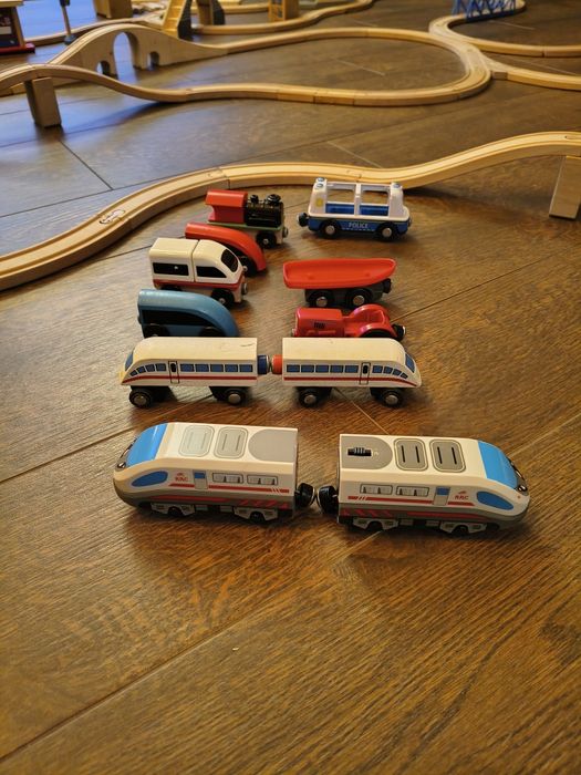 Kolejka drewniana duży zestaw