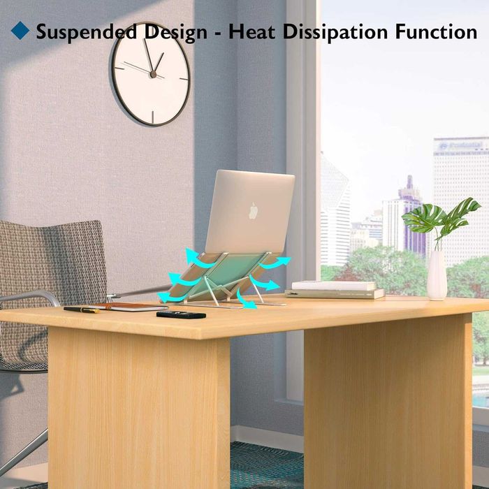 Podstawka pod laptopa 10–17,3”, aluminiowa, z 7-stopniową regulacją