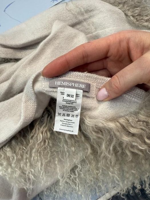 Розкішна кашемірова шаль з натуральним хутром ягняти hemisphere