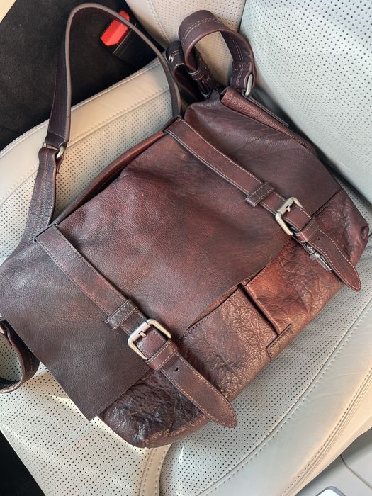 Шкіряна сумка-портфель