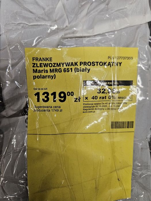 Zlewozmywak  FRANKE Maris MRG 651-97  bialy  polarny
