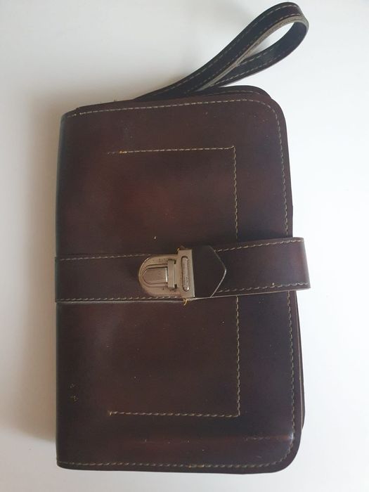 Vintage męska skórzana saszetka